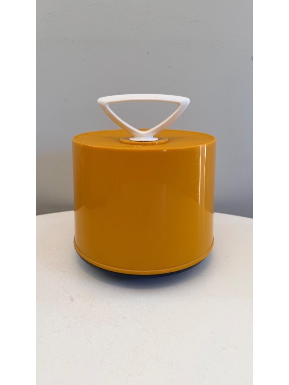 Vintage Disk-Go-Case 45 RPM Vinyl Record Storage Organizer Yellow Plastic Retro
